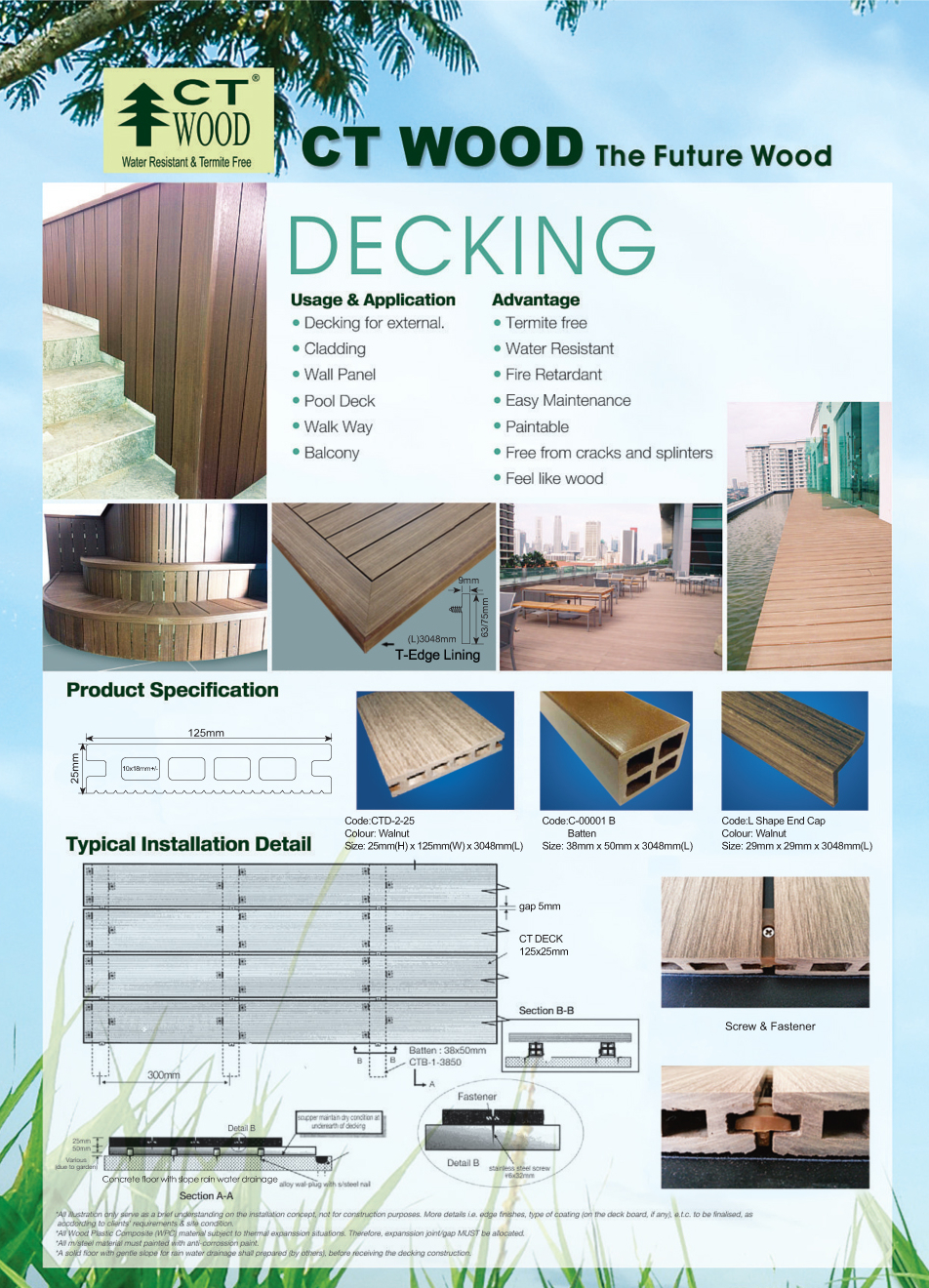 Foam Lining / Ceiling / Decking / Picket Fencing Series